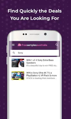 Free Samples Australia - Deals, Coupons & Contests android App screenshot 0