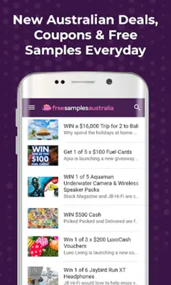 Free Samples Australia - Deals, Coupons & Contests android App screenshot 3